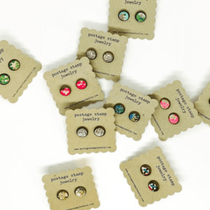 Japan Postage Stamp Earrings