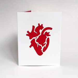 anatomical heart card