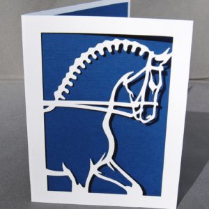 dressage horse greeting card
