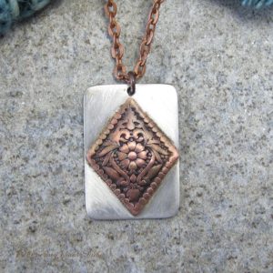 Flower Embossed Necklace