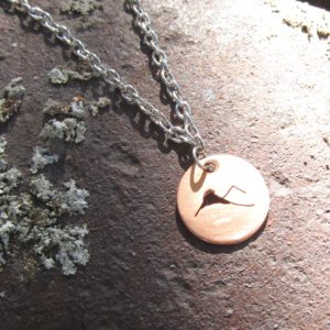 Small Mountain Disc Necklace